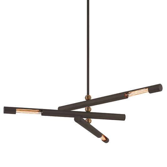 Hendrix Chandelier - 3-Light - Bronze - Troy Lighting F6885-BRZ/PBR