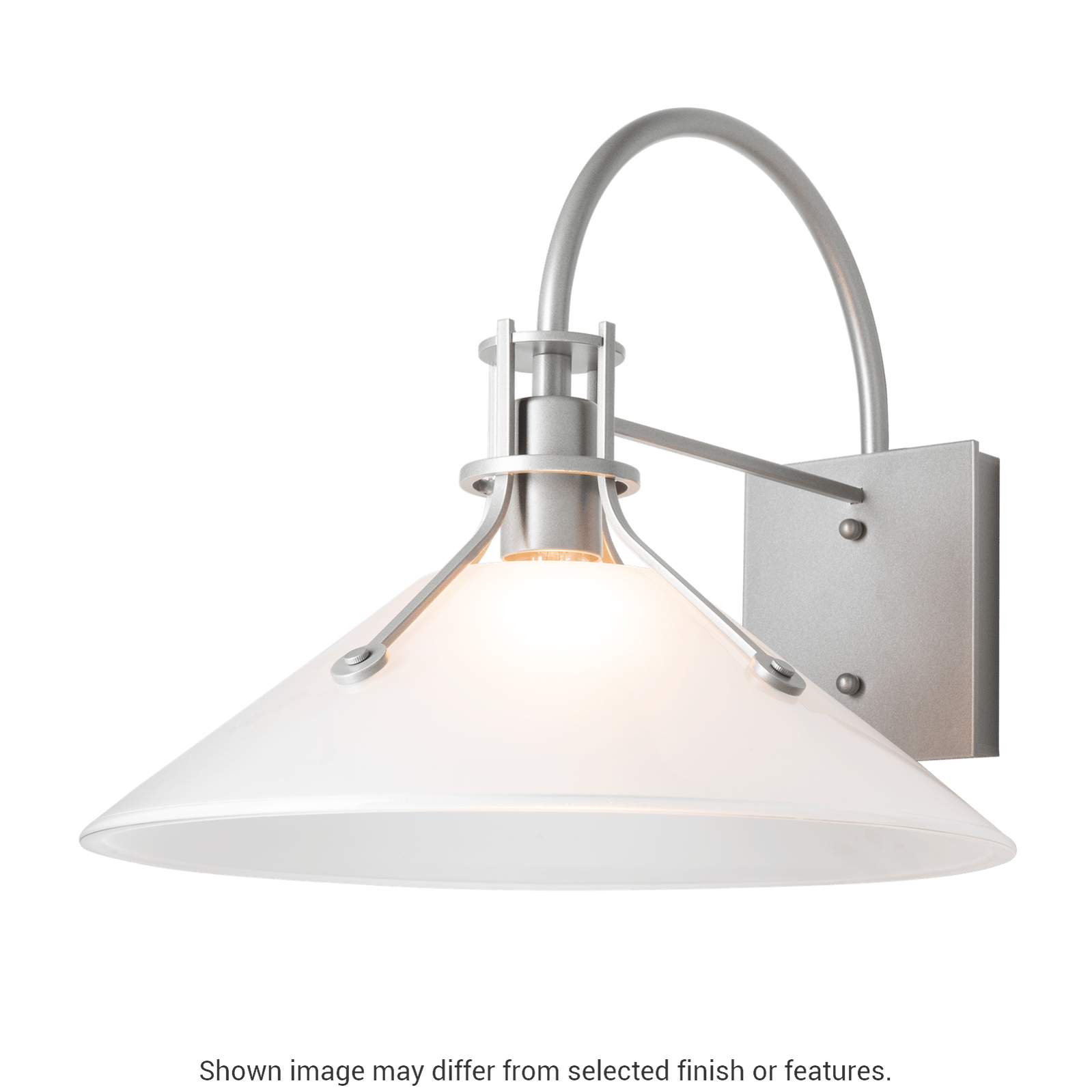Henry Large Glass Shade Outdoor Sconce - Oil Rubbed Bronze - Frosted Glass by Hubbardton Forge