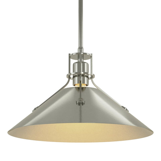 Henry Medium Steel Shade Pendant - Sterling by Hubbardton Forge