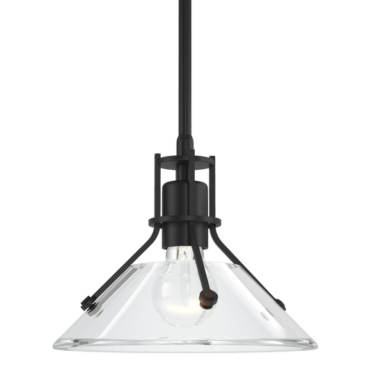 Henry Mini Pendant - Black - Clear Glass by Hubbardton Forge