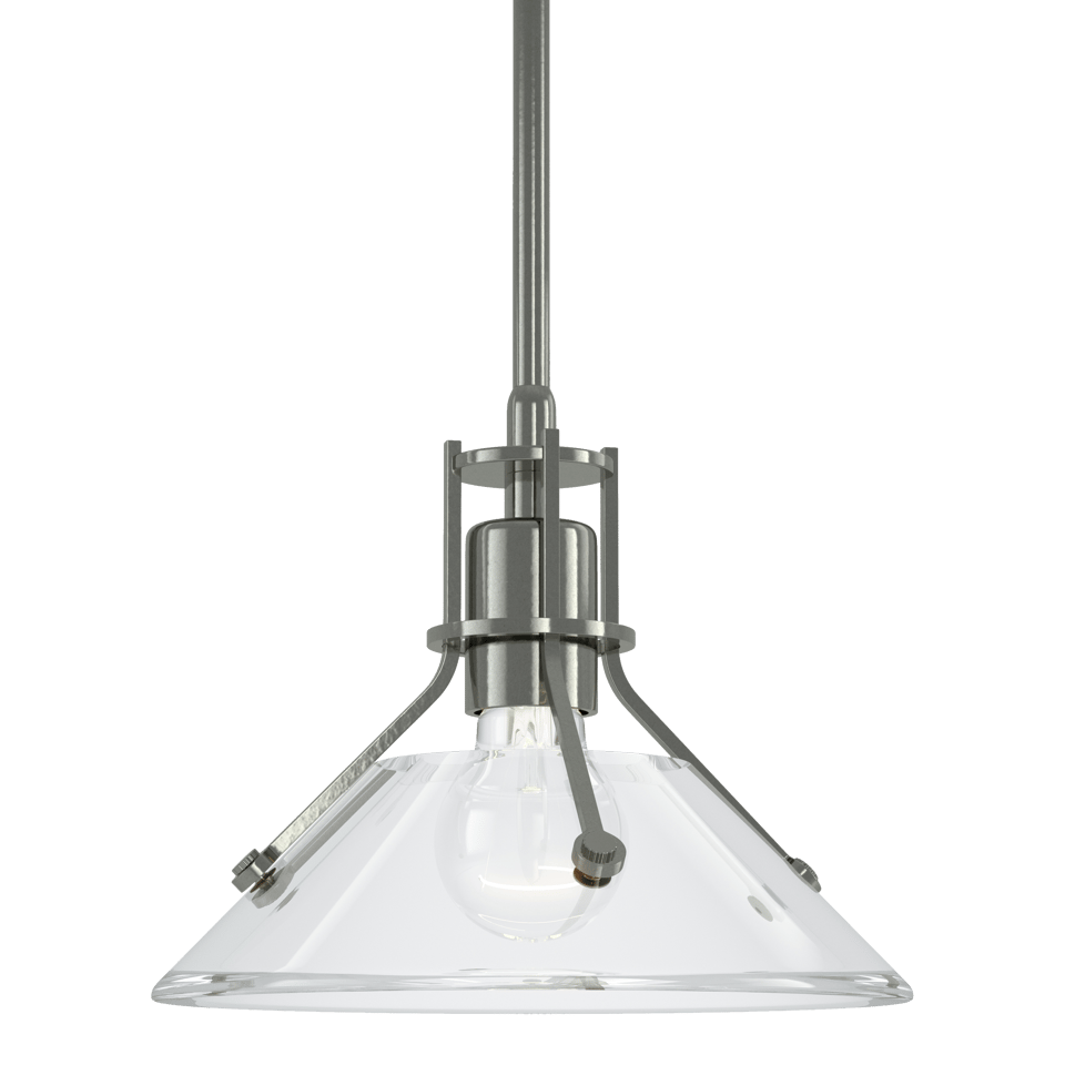 Henry Mini Pendant - Sterling - Clear Glass by Hubbardton Forge