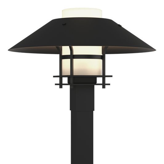 Henry Outdoor Post Light - Coastal Black - Opal Glass by Hubbardton Forge