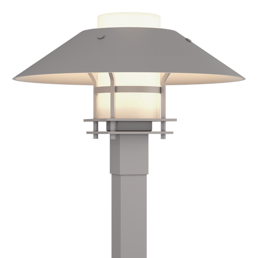 Henry Outdoor Post Light - Coastal Burnished Steel - Opal Glass by Hubbardton Forge