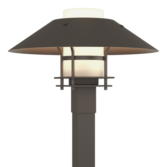 Henry Outdoor Post Light - Coastal Dark Smoke - Opal Glass by Hubbardton Forge