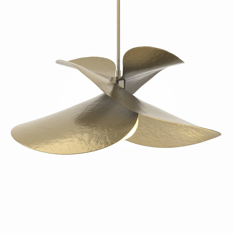 Hibiscus Large Pendant - Modern Brass by Hubbardton Forge