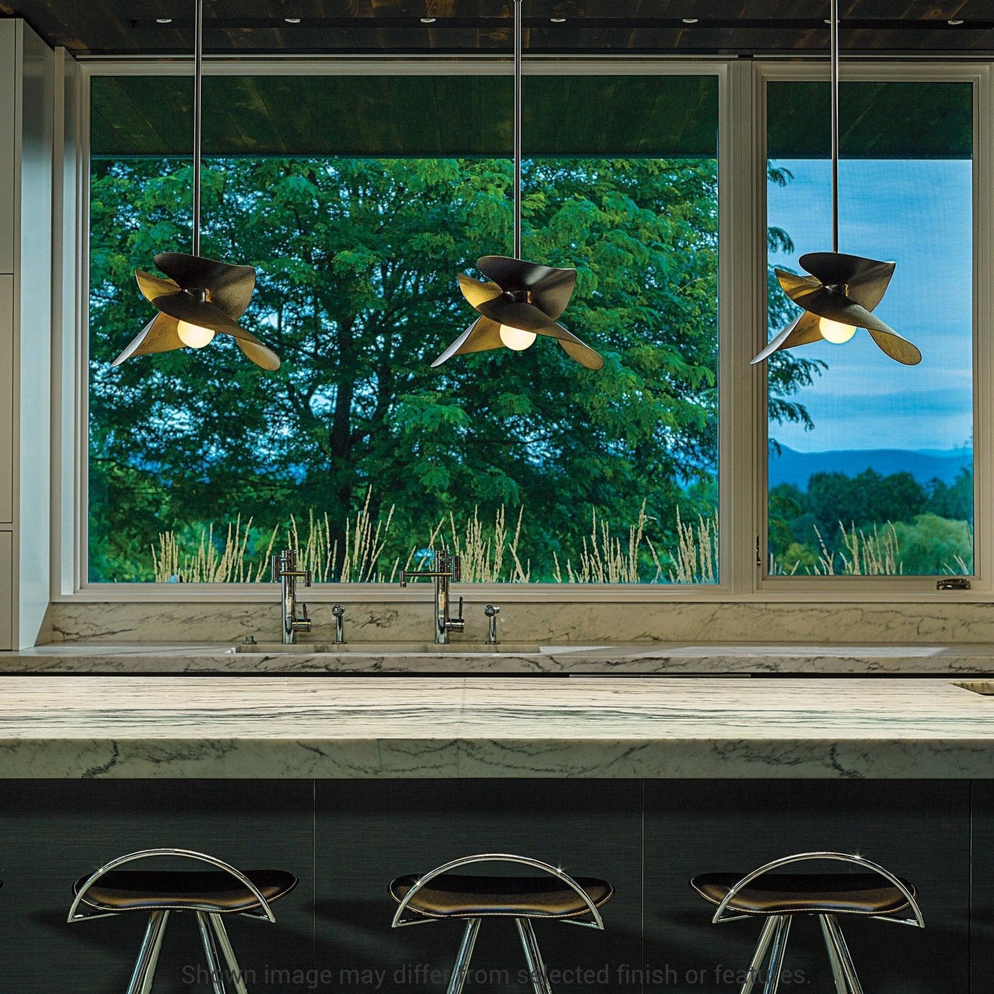 Hibiscus Small Pendant - White by Hubbardton Forge