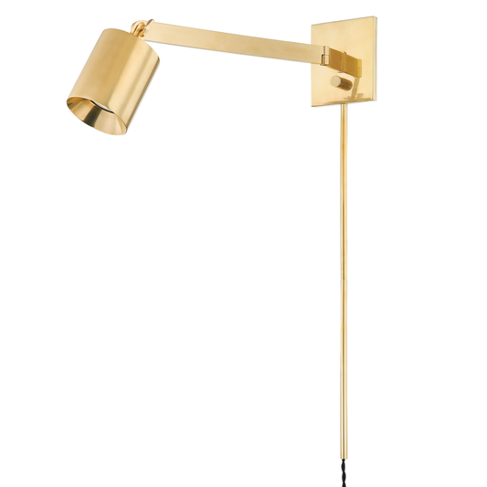 Highgrove Plug-In Sconce - Aged Brass by Hudson Valley Lighting