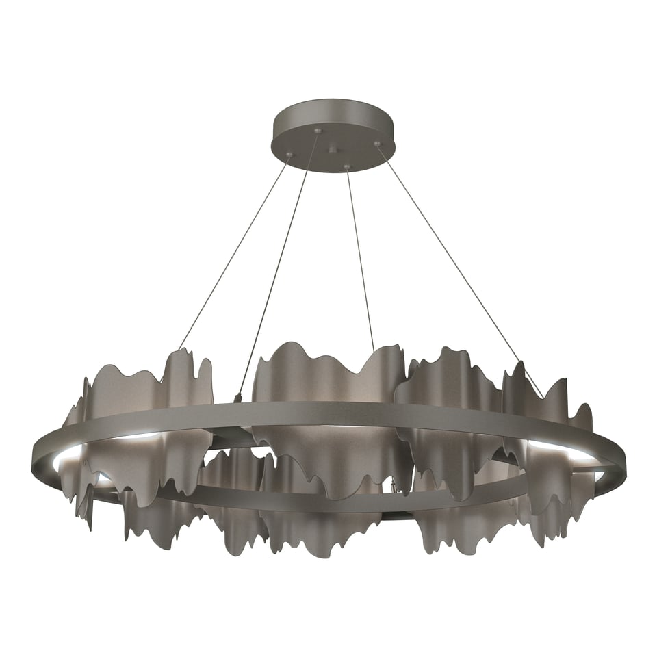 Hildene Circular LED Pendant - Dark Smoke by Hubbardton Forge