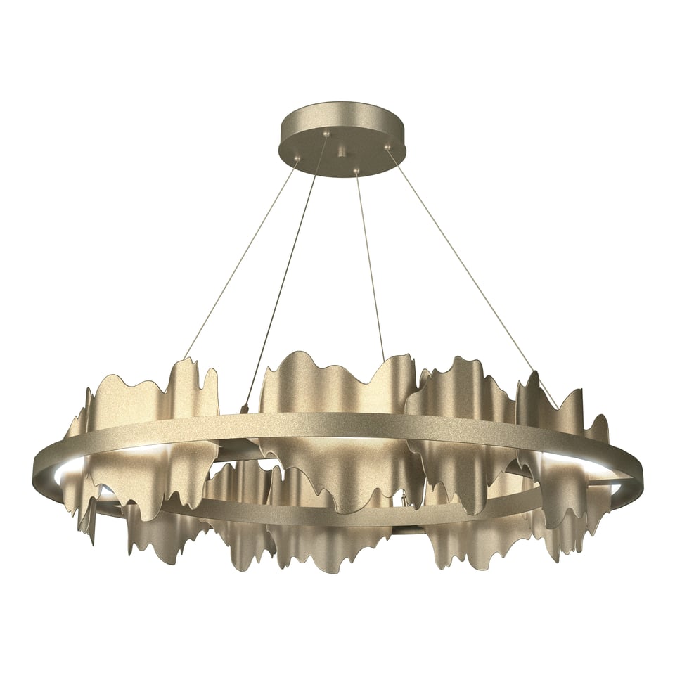 Hildene Circular LED Pendant - Soft Gold by Hubbardton Forge