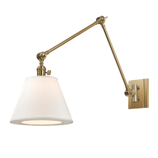 Hillsdale Large Adjustable Wall Sconce - Aged Brass by Hudson Valley Lighting