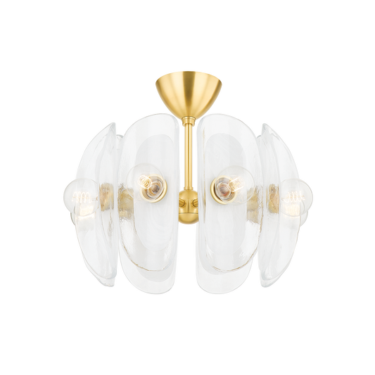Hilo Semi Flush - Aged Brass by Hudson Valley Lighting