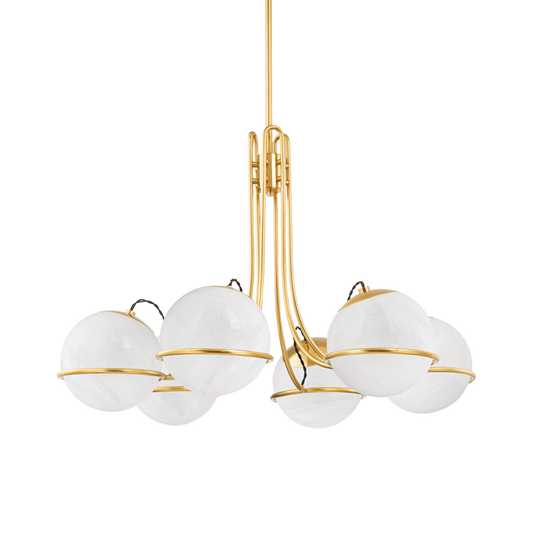 Hingham Chandelier - Aged Brass by Hudson Valley Lighting