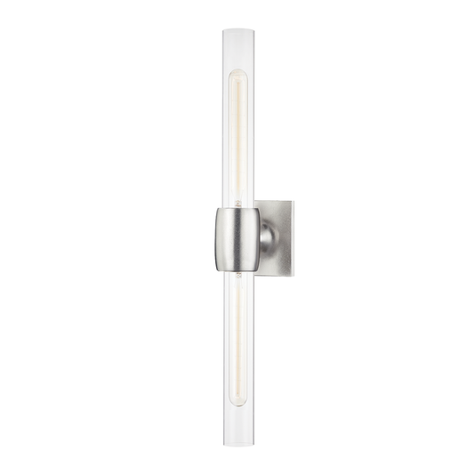 Hogan Wall Sconce - Clear Glass Shade - Burnished Nickel by Hudson Valley Lighting