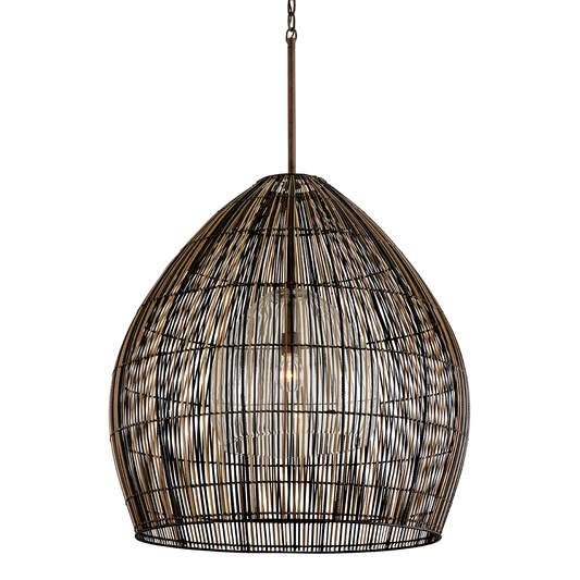 Holden Chandelier - 1-Light - Textured Bronze - Troy Lighting F7532-TBZ