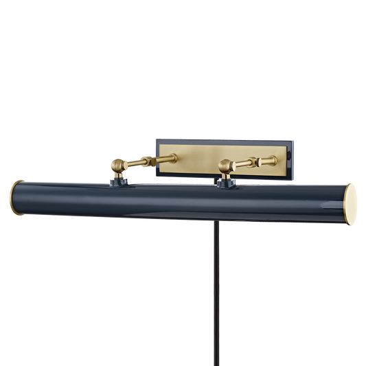 Holly Plug-In Picture Light - 3-Light - Aged Brass/Navy - Mitzi HL263203-AGB/NVY