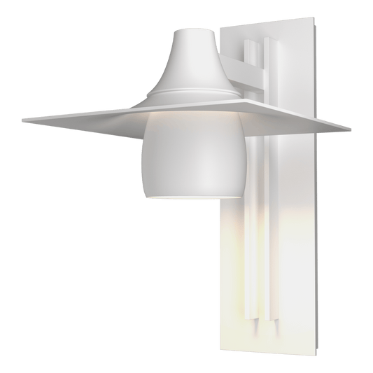 Hood Large Dark Sky Outdoor Sconce - White by Hubbardton Forge
