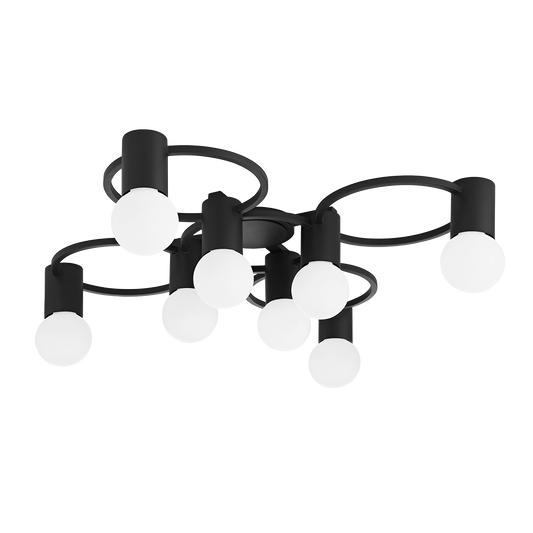 Hope Semi Flush - 8-Light - Textured Black - Mitzi H413608-TBK