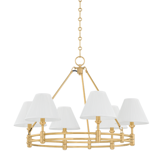 Howard Chandelier - 6-Light - Aged Brass by Hudson Valley Lighting
