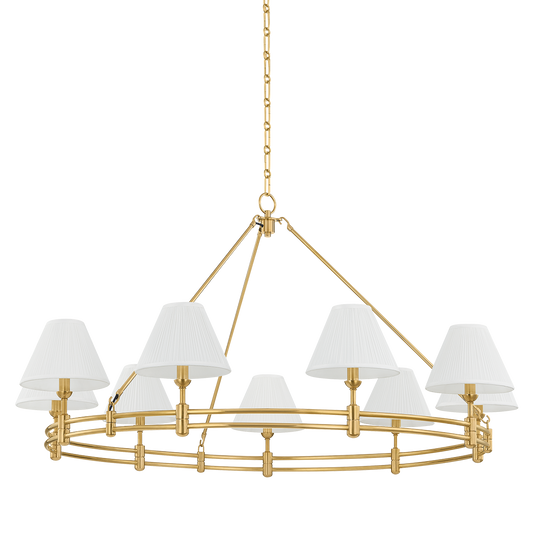 Howard Chandelier - 9-Light - Aged Brass by Hudson Valley Lighting