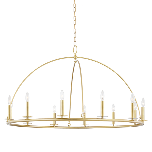 Howell Chandelier - 12-Light - Aged Brass by Hudson Valley Lighting