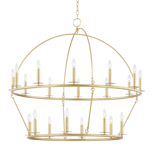 Howell Chandelier - 20-Light - Aged Brass by Hudson Valley Lighting