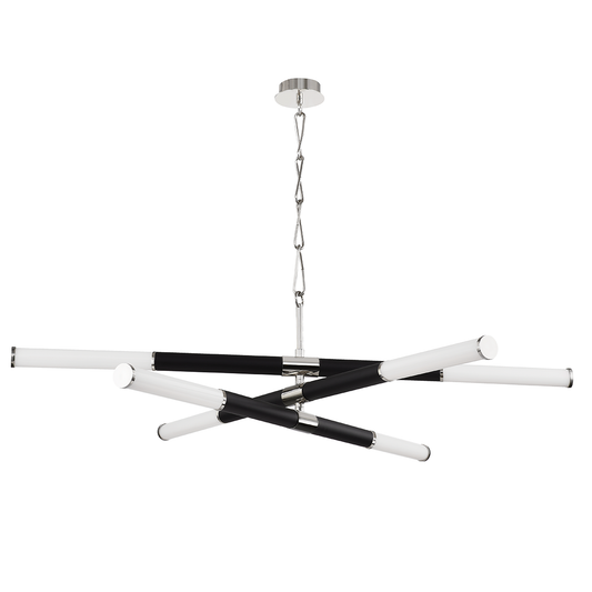 Huntington Chandelier - Polished Nickel/Black by Hudson Valley Lighting