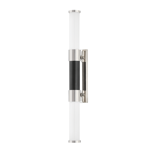 Huntington Wall Sconce - 2-Light - Polished Nickel/Black by Hudson Valley Lighting