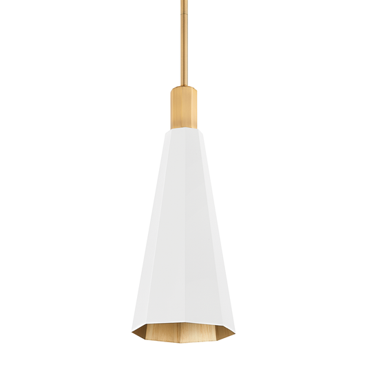 Huntley Pendant - 1-Light - Patina Brass - Troy Lighting F8308-PBR/SWH