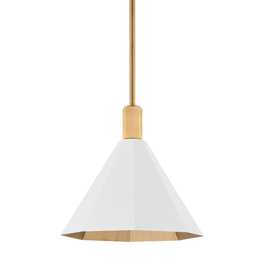 Huntley Pendant - 1-Light - Patina Brass - Troy Lighting F8315-PBR/SWH