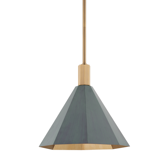 Huntley Pendant - 1-Light - Patina Brass - Troy Lighting F8315-PBR/VER