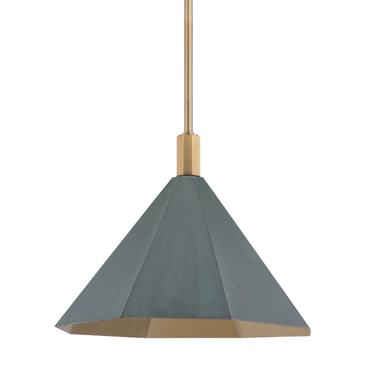 Huntley Pendant - 1-Light - Patina Brass - Troy Lighting F8322-PBR/VER
