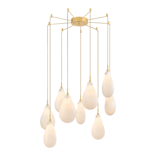 Ironwood Chandelier - 9-Light - Aged Brass by Hudson Valley Lighting