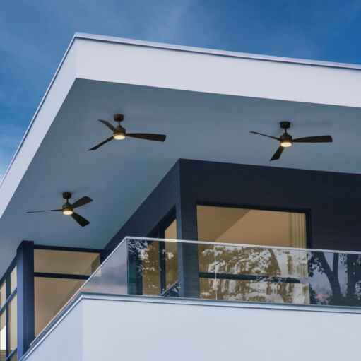 Iver 56" LED Dual Mount Smart Fan - Matte Black by Hinkley Lighting