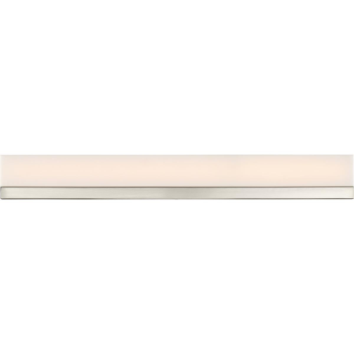 Jackson - 36" LED Large Vanity with White Acrylic - Brushed Nickel Finish - Satco 62-1329