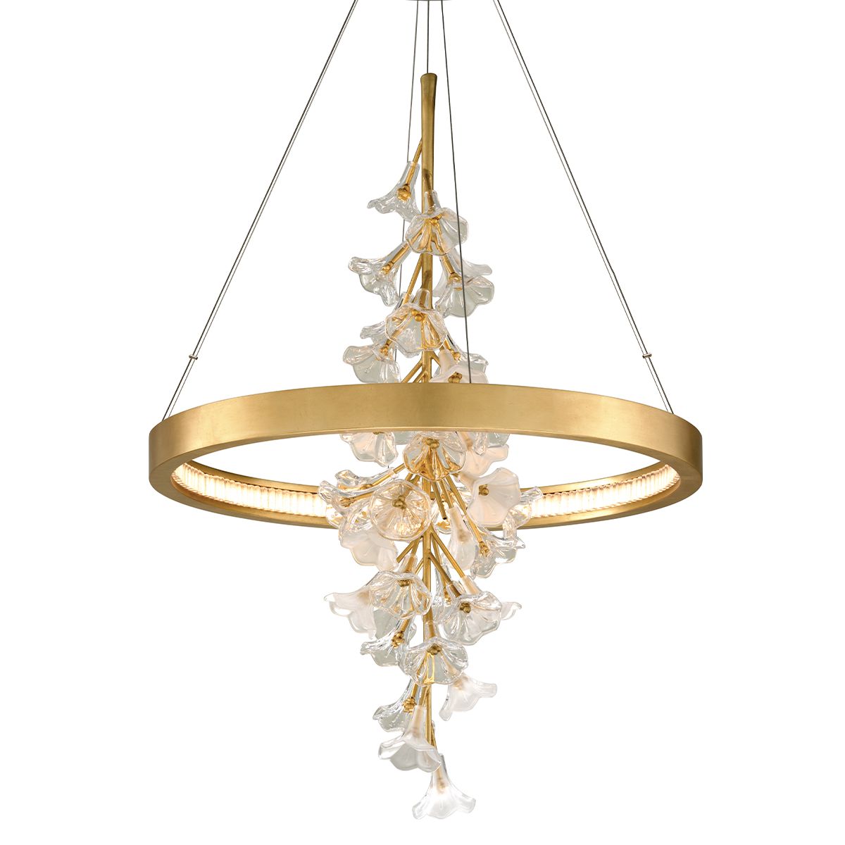 Jasmine Chandelier - Gold Leaf by Corbett Lighting