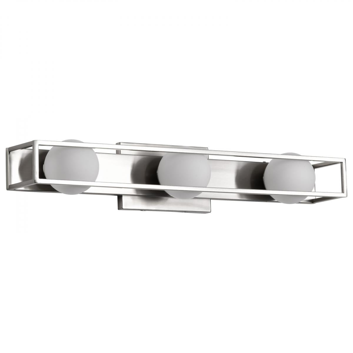 Jenkins - 24 Inch 3 Light LED Vanity - Brushed Nickel with Frosted Glass - Satco 62-2253
