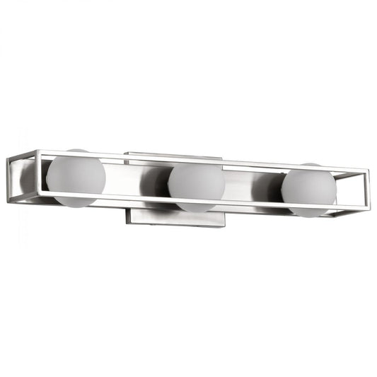 Jenkins - 24 Inch 3 Light LED Vanity - Brushed Nickel with Frosted Glass - Satco 62-2253