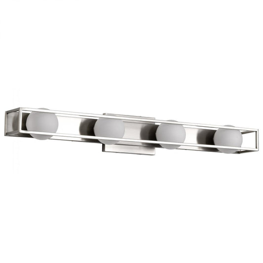 Jenkins - 32 Inch 4 Light LED Vanity - Brushed Nickel with Frosted Glass - Satco 62-2254