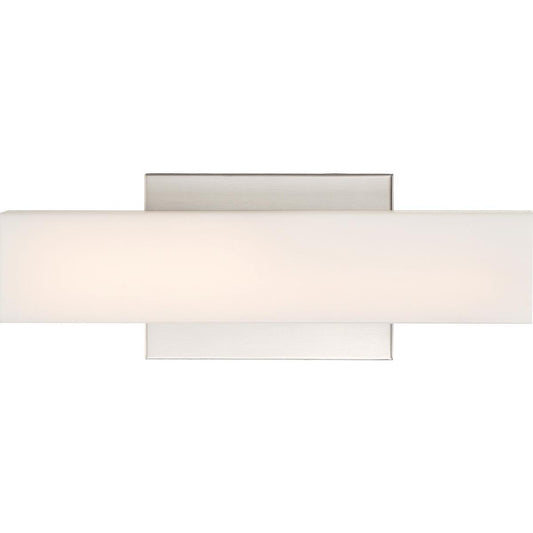 Jess - 12" LED Vanity with White Acrylic - Brushed Nickel Finish - Satco 62-1330