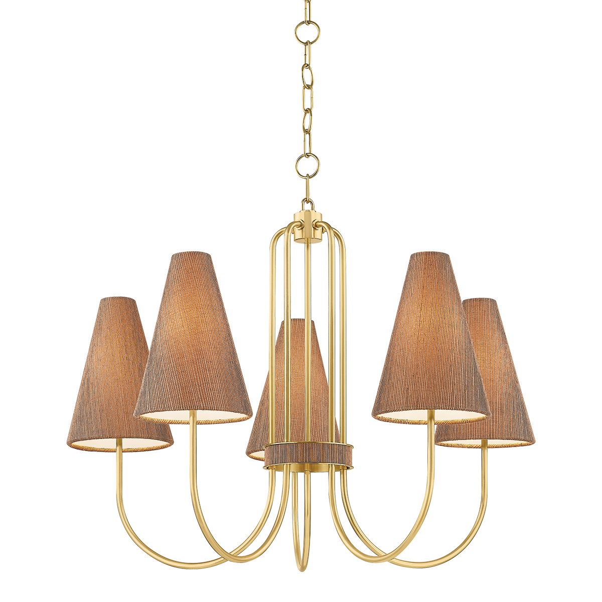 Jessel Chandelier - 5-Light - Aged Brass - Mitzi H987805-AGB