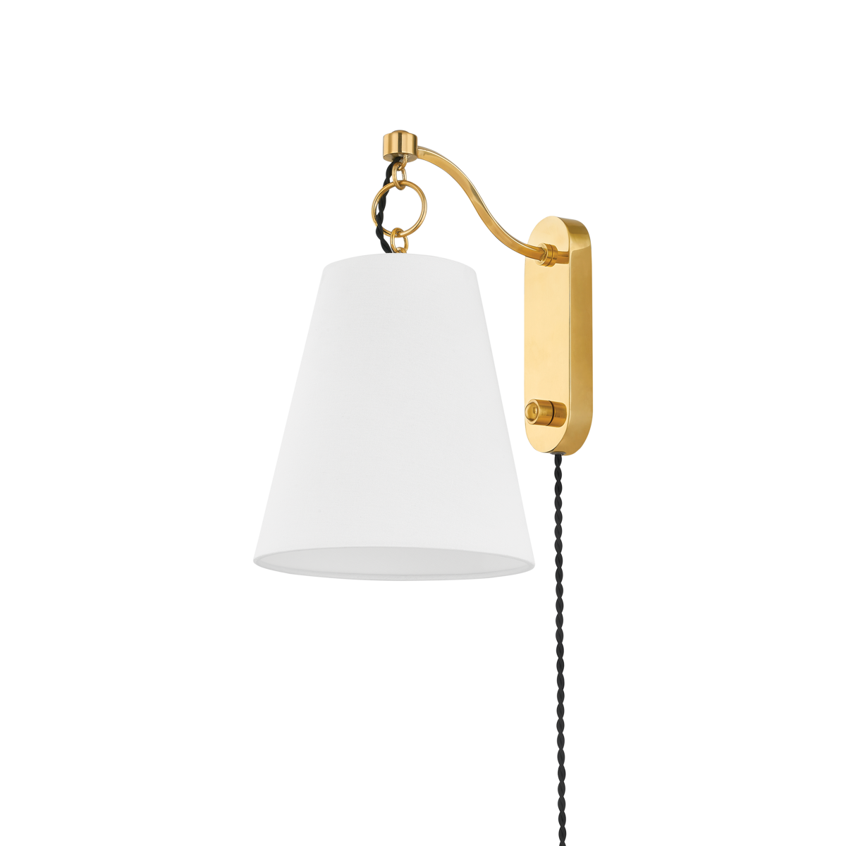 Joan Plug-In Sconce - Aged Brass by Hudson Valley Lighting