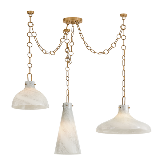 Joaquin Chandelier - 3-Light - Patina Brass - Troy Lighting F1242-PBR