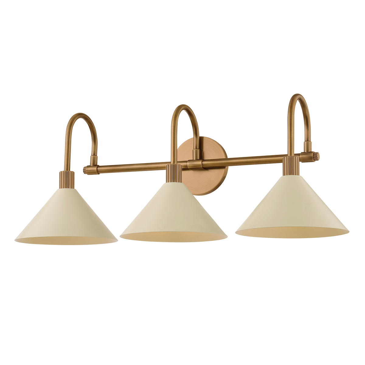Jovani Vanity Light - 3-Light - Patina Brass/ Soft Sand - Troy Lighting B1811-PBR/SSD
