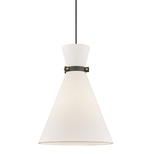 Julia Large Pendant - 1-Light - Aged Brass/Black - Mitzi H294701L-AGB/BK