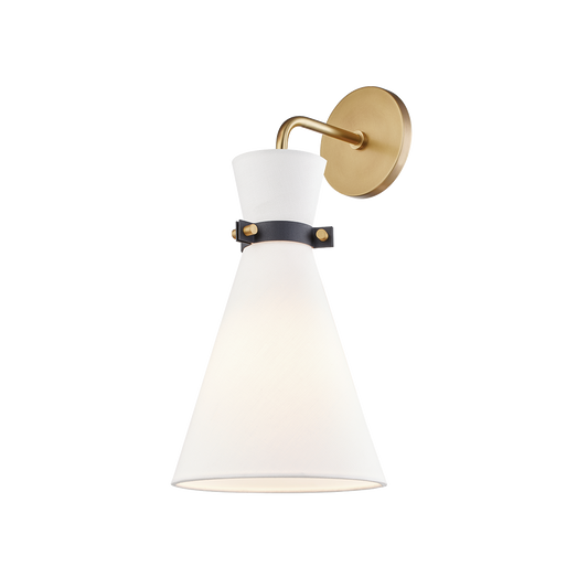 Julia Wall Sconce - 1-Light - Aged Brass/Black - Mitzi H294101-AGB/BK