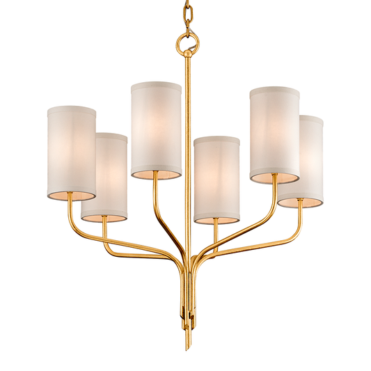 Juniper Chandelier - 6-Light - Gold Leaf - Troy Lighting F6166-GL