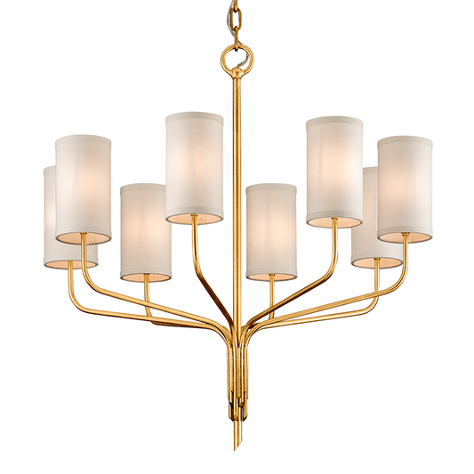 Juniper Chandelier - 8-Light - Gold Leaf - Troy Lighting F6168-GL