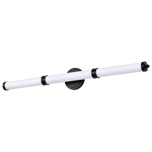 Kagen LED Large Vanity - Matte Black Finish - White Acrylic Lens - Satco 62-679