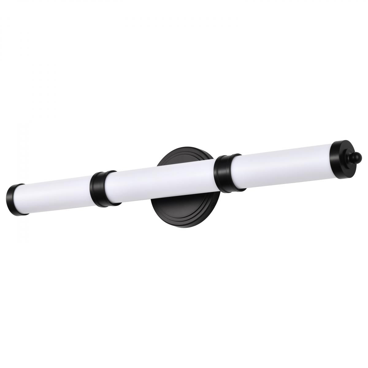 Kagen LED Medium Vanity - Matte Black Finish - White Acrylic Lens - Satco 62-678