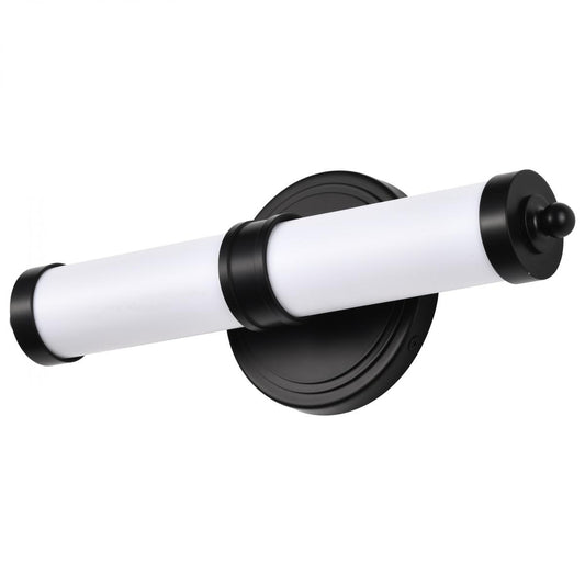 Kagen LED Small Vanity - Matte Black Finish - White Acrylic Lens - Satco 62-676
